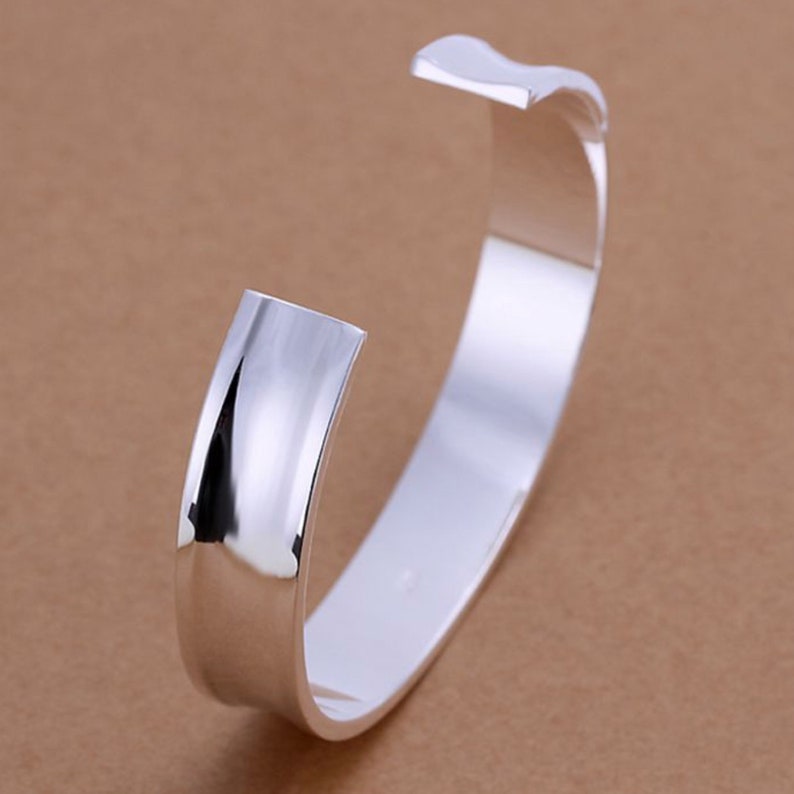 Bracelet Trendy Classic Metal Silver color for Baking Polymer clay Bracelets! Silver plated Bangle BASE Bracelet Cuff 6cm