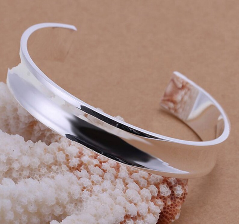 Bracelet Trendy Classic Metal Silver color for Baking Polymer clay Bracelets! Silver plated Bangle BASE Bracelet Cuff 6cm