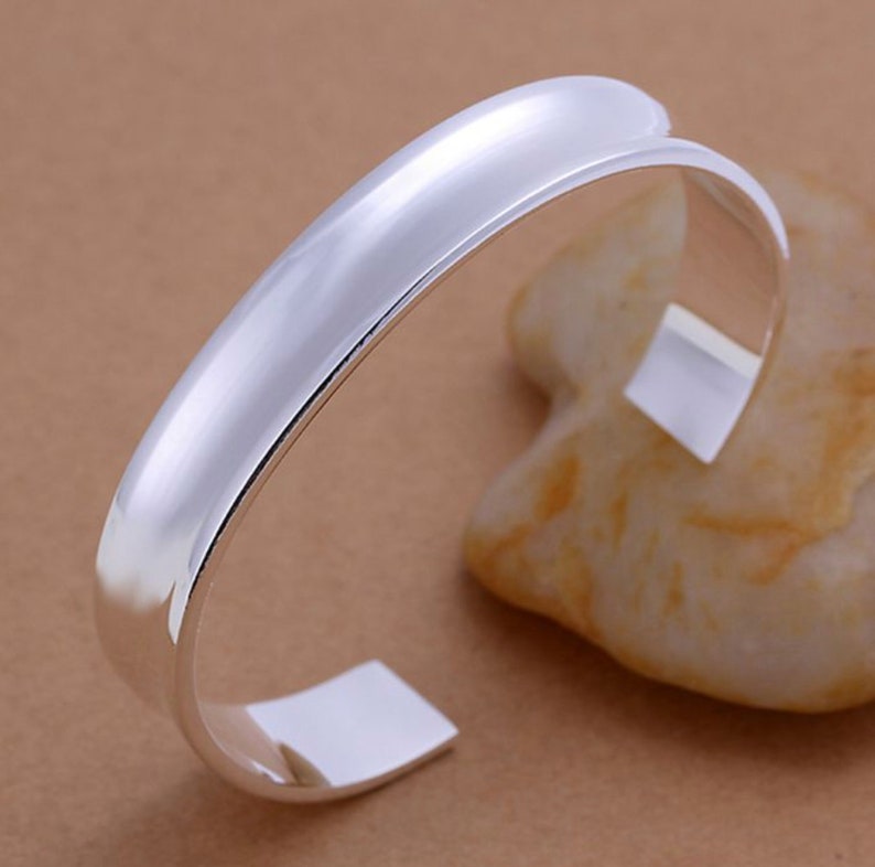 Bracelet Trendy Classic Metal Silver color for Baking Polymer clay Bracelets! Silver plated Bangle BASE Bracelet Cuff 6cm