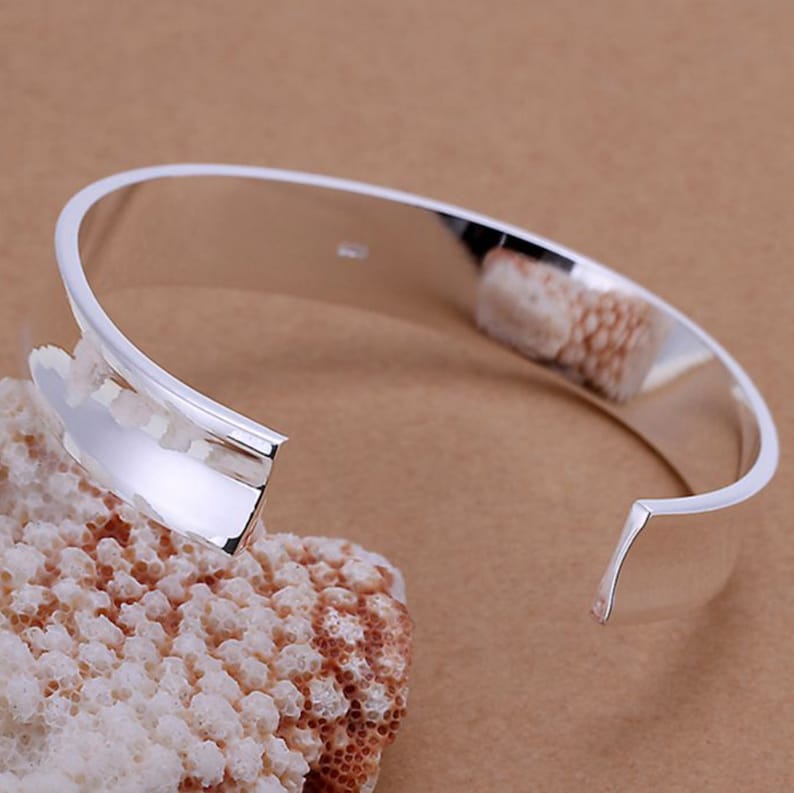 Bracelet Trendy Classic Metal Silver color for Baking Polymer clay Bracelets! Silver plated Bangle BASE Bracelet Cuff 6cm