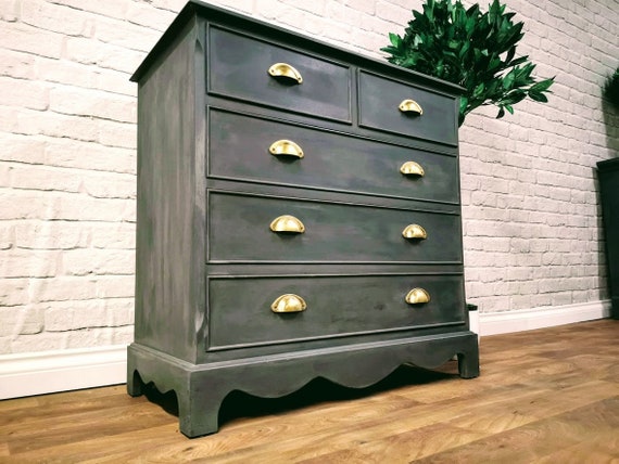 Sold Beautiful Small Solid Mahogany Chest Of Drawers Etsy
