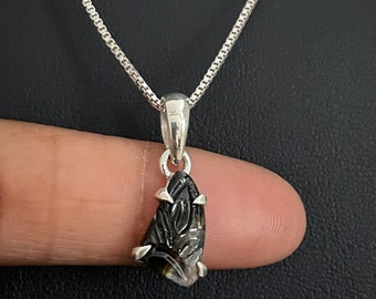 Natural Tourmaline Pendant, Sterling Silver Tourmaline Necklace, October Birthstone Jewelry, Tourmaline Crystal Gemstone, Protection Pendant