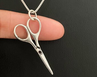 Retro Women Hairdresser Scissor Pendant Bib Chain Necklace Silver Plated Jewelry Retro Women Hairdresser Scissor Pendant Bib Chain Necklace Silver Plated Jewelry