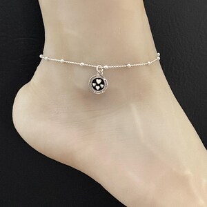 Mothers Love Anklet, Sterling Silver Beaded Ankle Bracelet, Good Luck Charm, Mothers Love Charm, Beach Wedding Anklet, Barefoot Jewelry