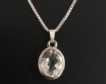 Ciondolo Quarzo Ialino Placcato Argento Collana Cristallo Di Rocca Puro Punta 7432044213239 - Foto 10