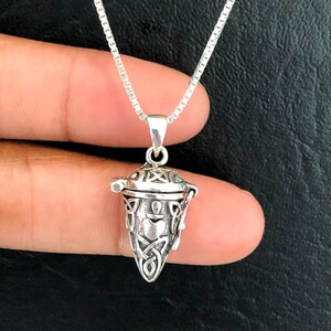 Collana incernierata, Collana con medaglione incernierato in argento sterling, Ciondolo medaglione incernierato, Fascino pendente incernierato, Regalo per la mamma, Gioielli incernierati Art Deco