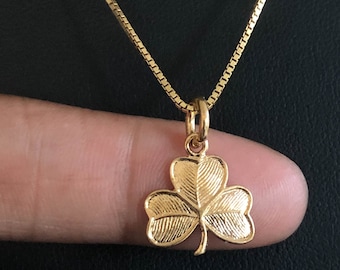 14k Yellow Gold Shamrock Chain Slide 14k Yellow Gold Shamrock Chain Slide