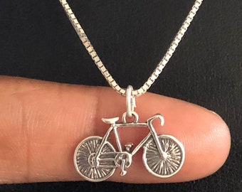 Silver or Gold Bicycle Necklace Sport Jewelry Sterling Silver Bicycle Jewelry Gold Bicycle Jewelry Cycle Necklace Bike Necklace