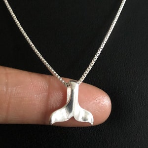 Whale Tail Necklace, Sterling Silver Whale Tail Pendant, Dolphin Tail  Necklace, Whale Tail Charm, Whale Tail Jewelry, Animal Necklace