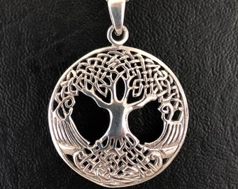 Tree Of Life Necklace, Sterling Silver Tree Necklace, Layering Boho Necklace, Tree Of Life Pendant, Family Tree Necklace, Gift For Mom