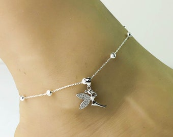Aqua fairy chain anklet