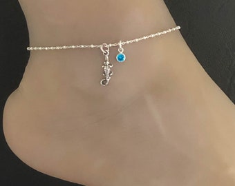 Leather Bracelet or Anklet Gator Alligator Sterling Silver School Team Colors Animal Jewelry Pendant Charm 1807