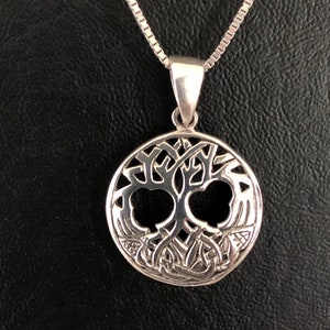 Collana albero della vita, collana albero della vita in argento sterling, collana Boho a strati, ciondolo albero della vita, collana albero genealogico, regalo mamma