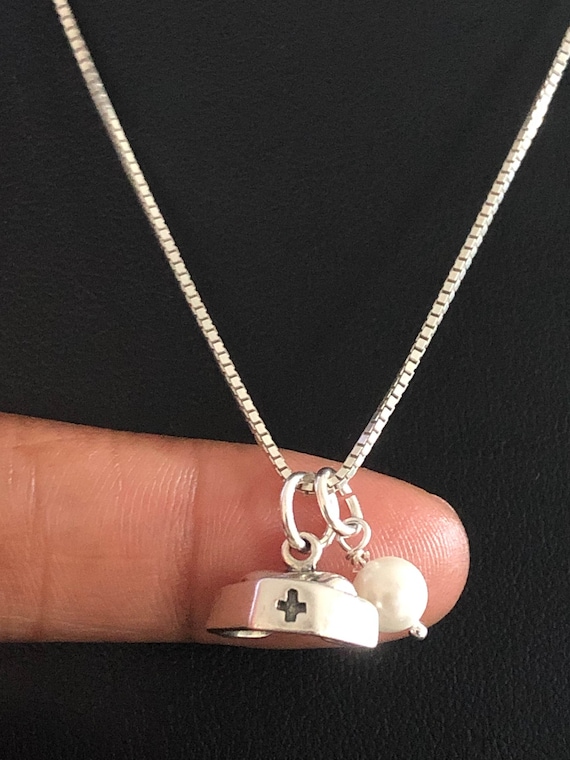 Sterling silver nurse necklace best sale