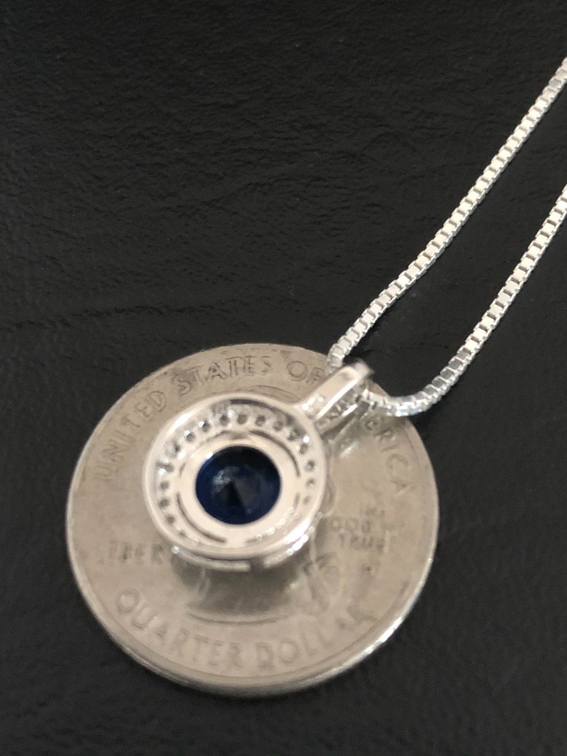 Sterling Silver Halo Pendant Minimalist CZ Jewelry Bridal Wedding Necklace January-December Birthstone Jewelry Birthstone Necklace