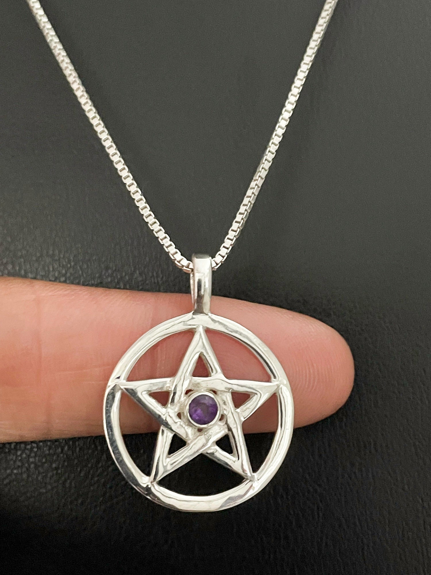 Teeny Tiny Sterling Silver or Gold Pentagram Necklace | Mathew and Marie Co
