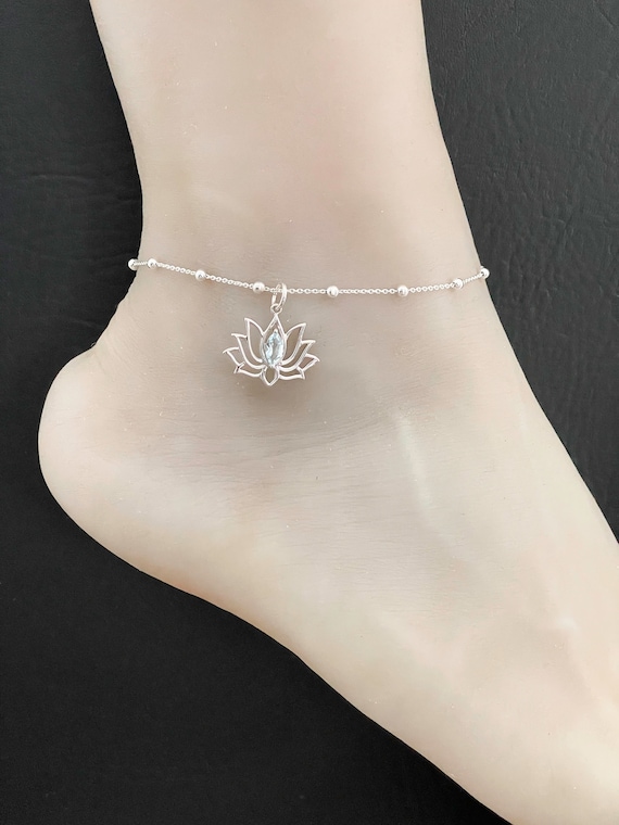 Iridiana Beaded Anklet – Sterling Forever