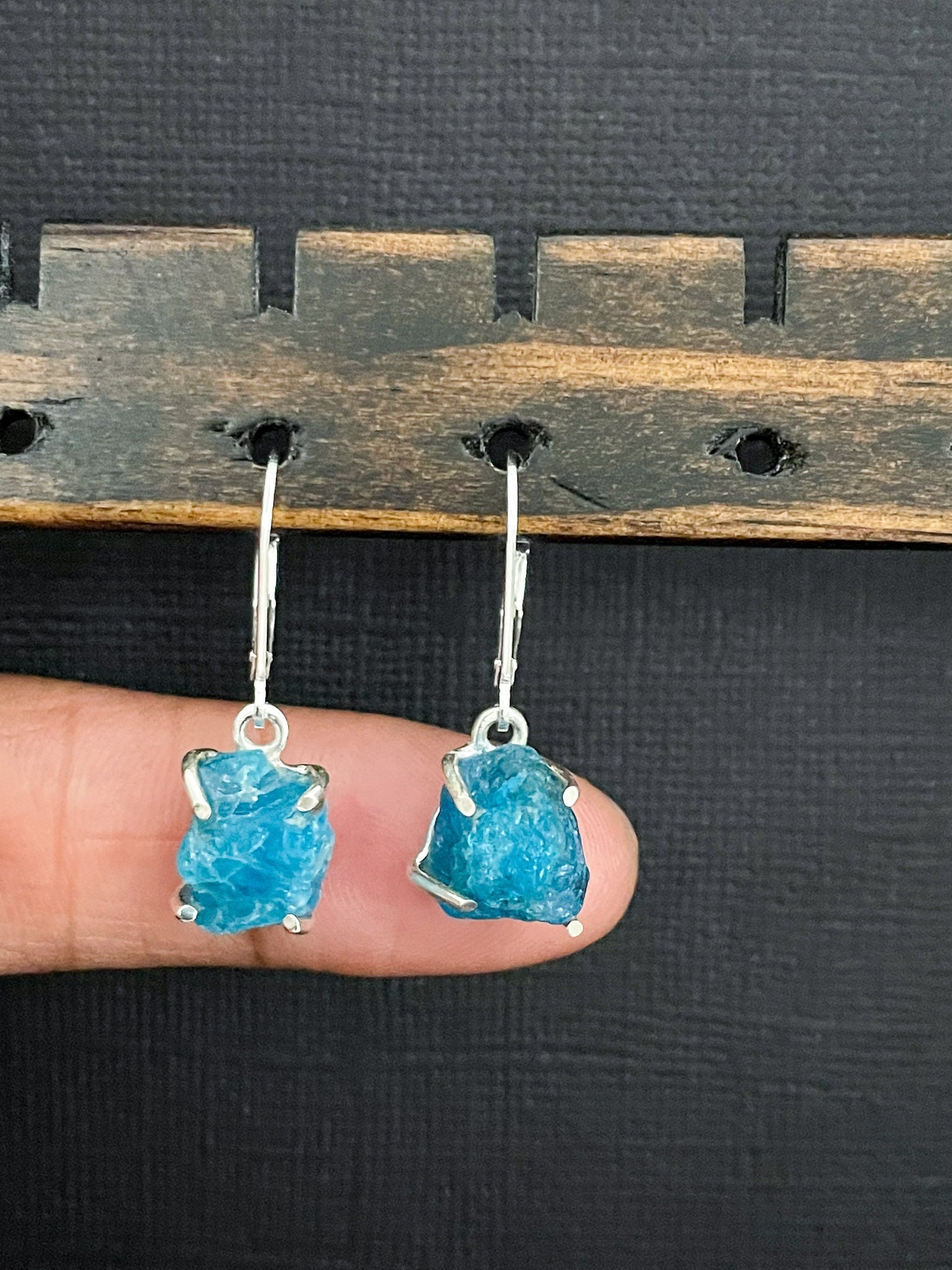 Apatite Neon Orecchini in argento Sterling Apatite, orecchini