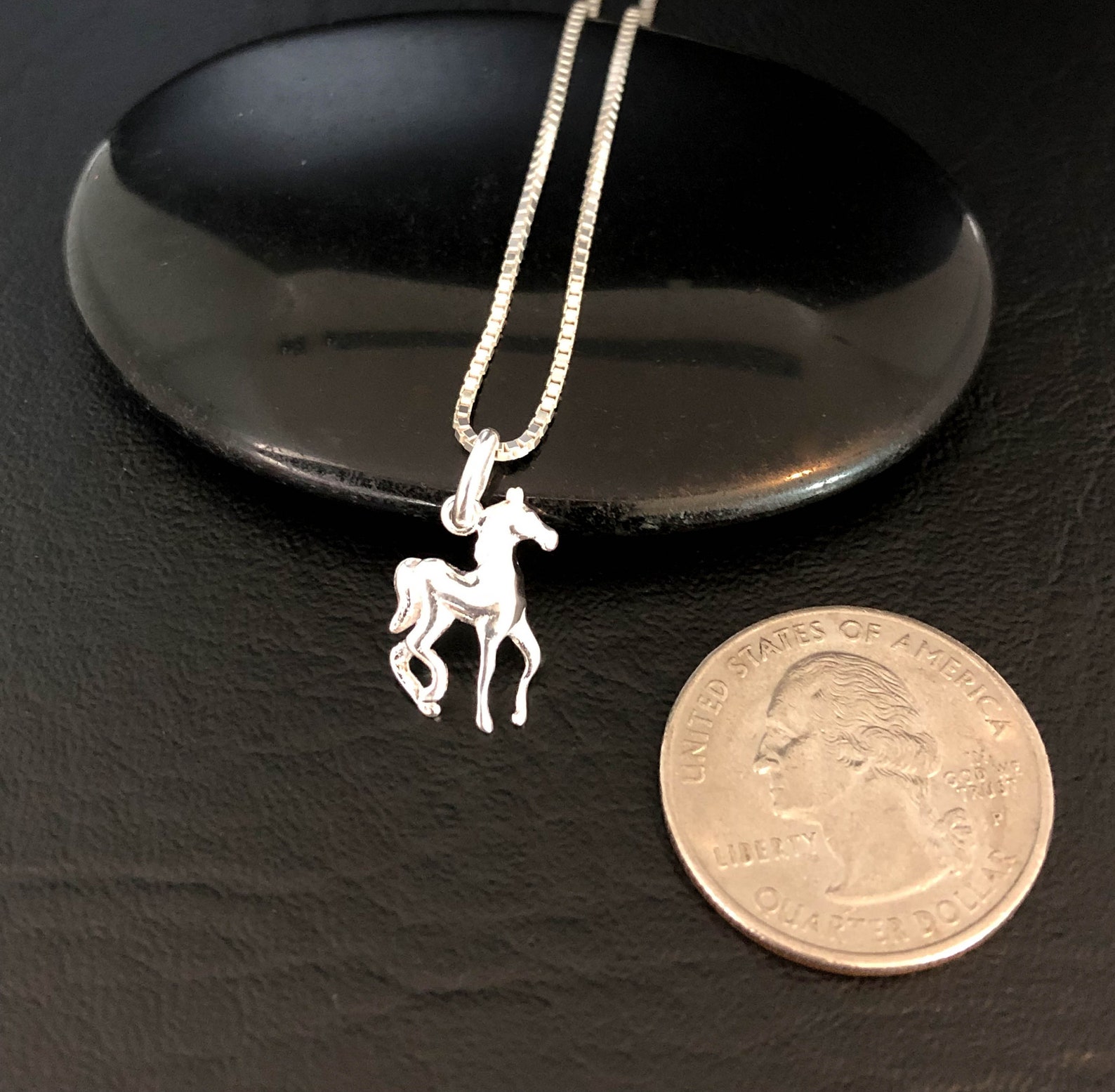 Horse Necklace Sterling Silver Horse Necklace Horse Lover Etsy