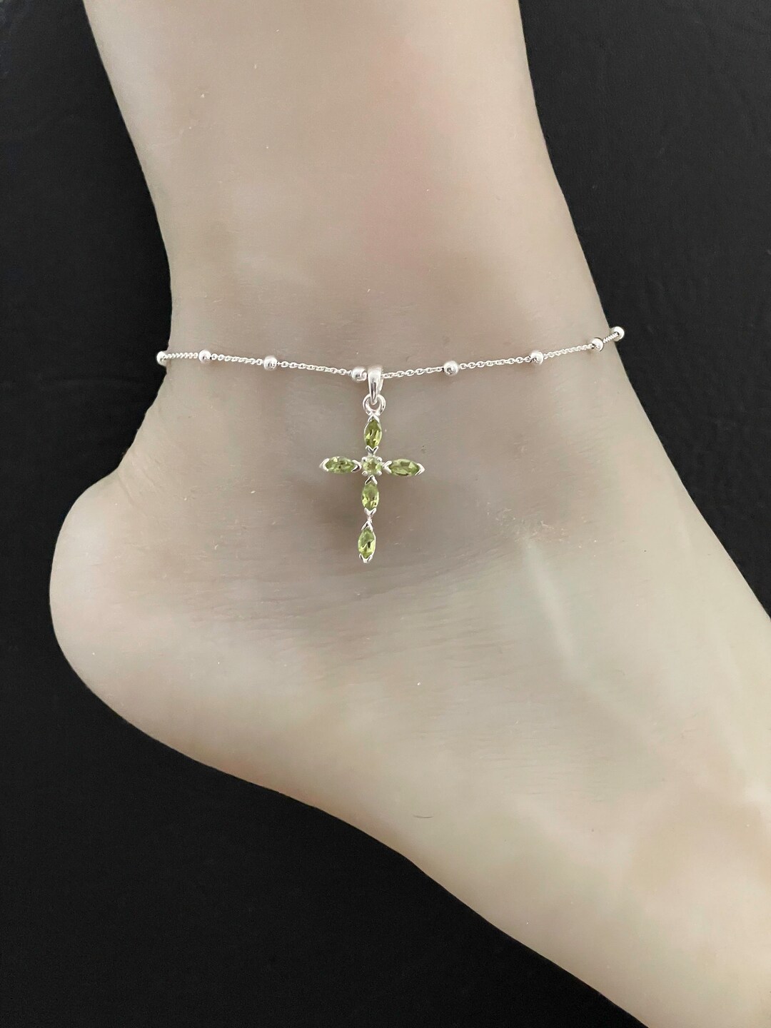 Peridot ankle bracelet Clearance