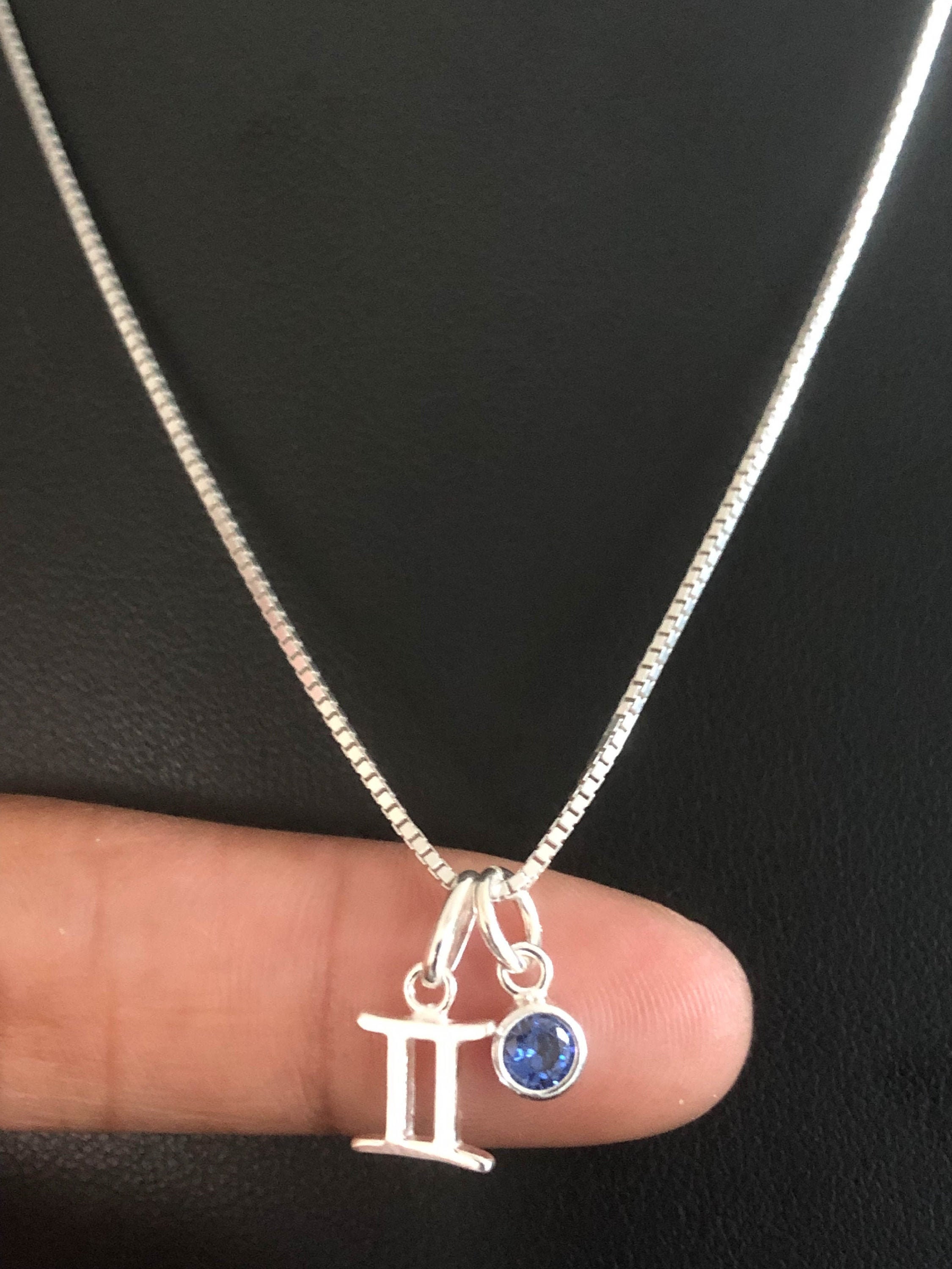 Petite Gemini Necklace Sterling Silver 