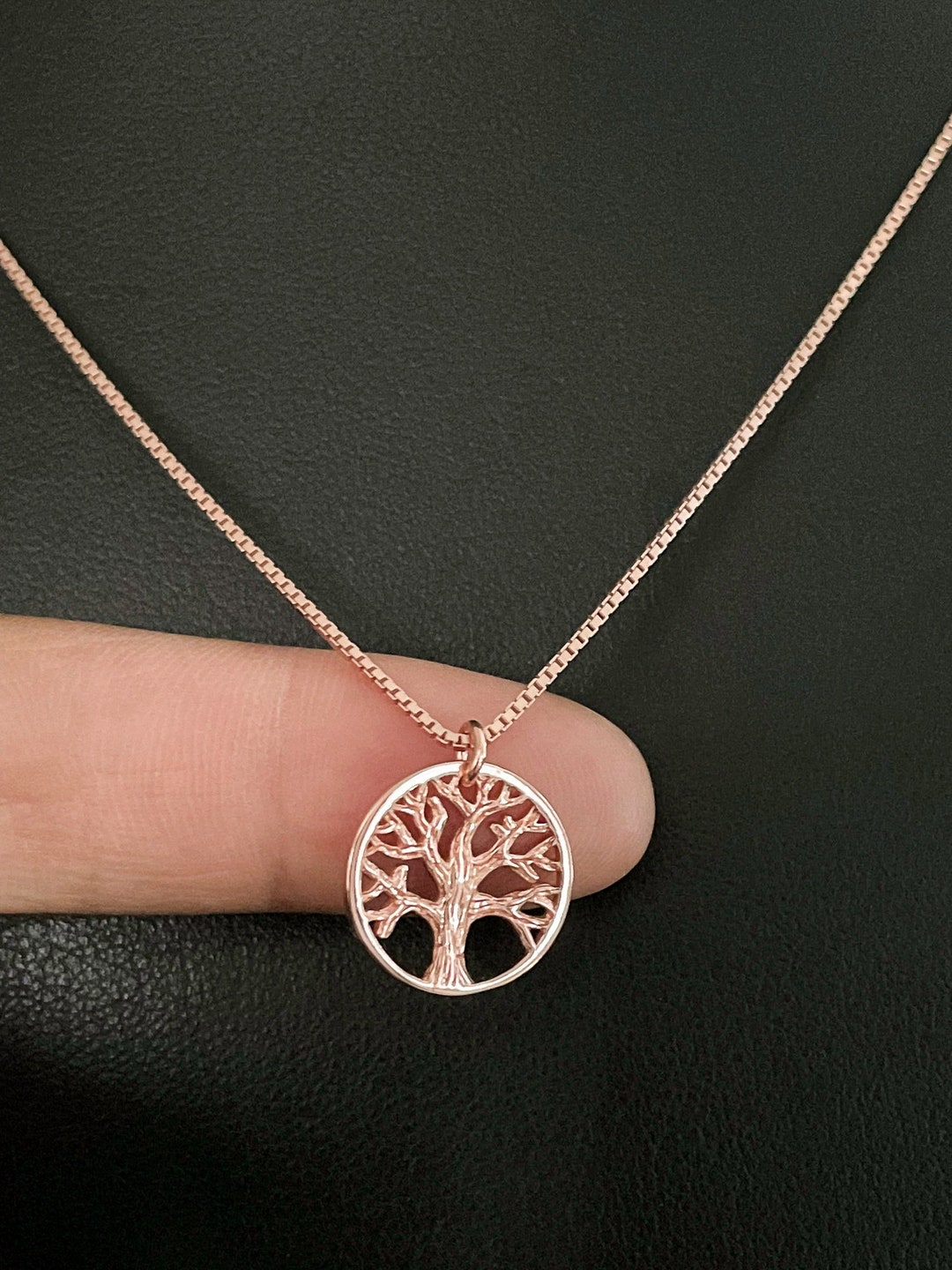 Tree of Life Necklace, Rose Gold Plated Over Sterling Silver Pendant ...