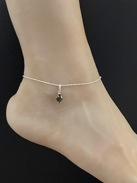 Moldavite anklet deals