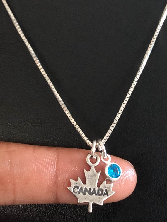 Maple Leaf Charm Necklace Sterling Silver - Includes Chain Maple Leaf Charm Necklace Sterling Silver - Includes Chain