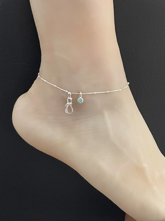 Cat ankle bracelet deals