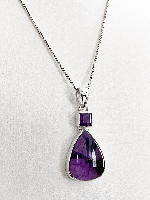 Natural amethyst best sale necklace