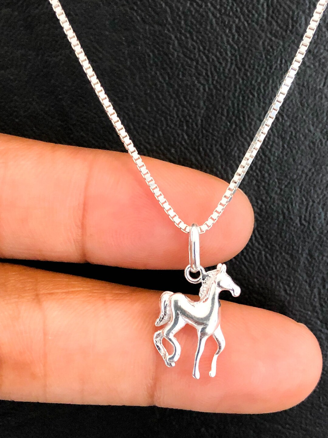 Horse Necklace Sterling Silver Horse Necklace Horse Lover Etsy