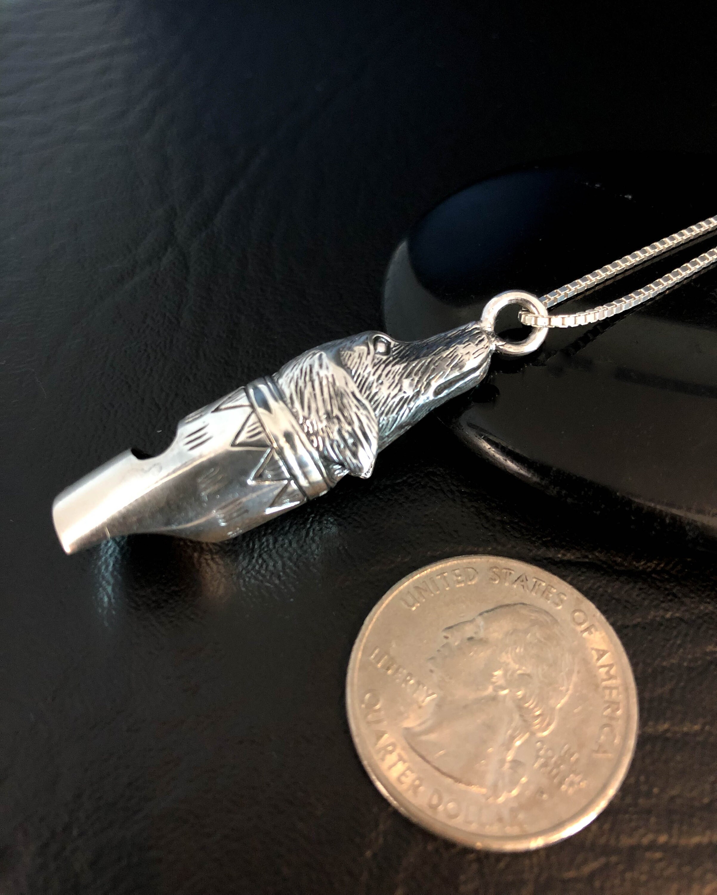 Dog Whistle Necklace Sterling Silver Dog Whistle Necklace Etsy