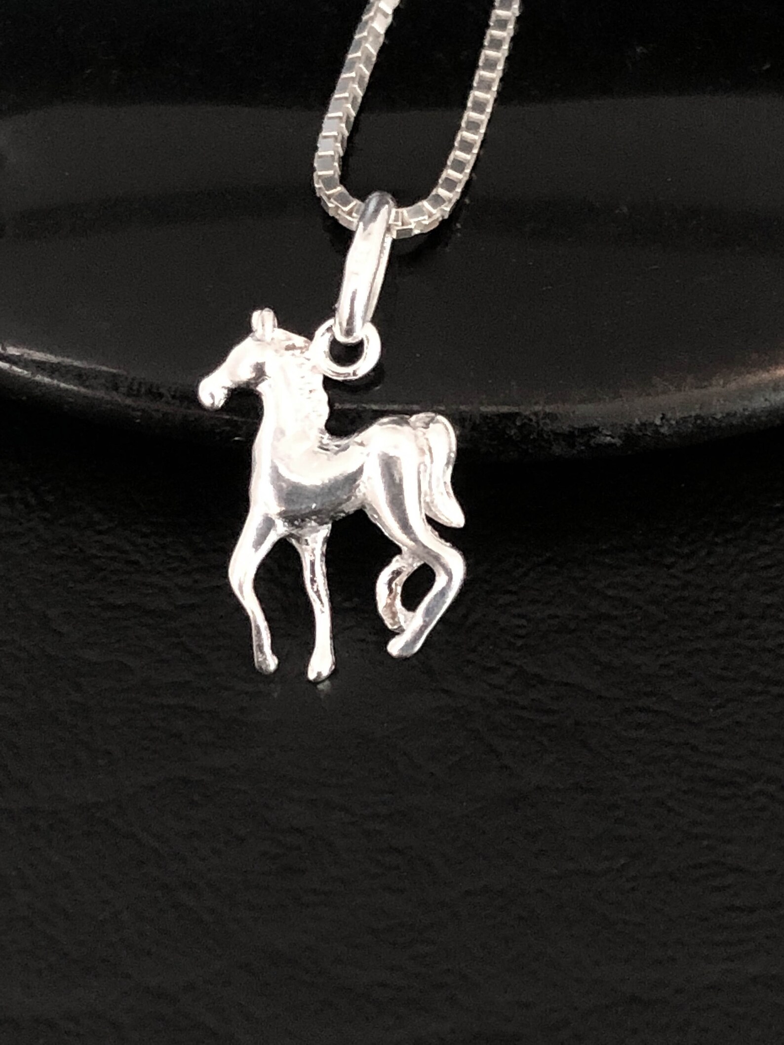 Horse Necklace Sterling Silver Horse Necklace Horse Lover Etsy