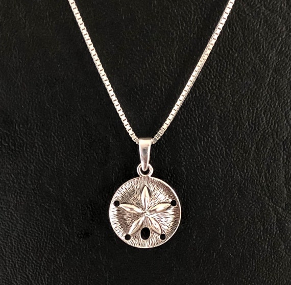 Sand Dollar Necklace Sterling Silver Pendant - Sterling Silver Sand Dollar Pendant Sand Dollar Necklace Sterling Silver Pendant - Sterling Silver Sand Dollar Pendant