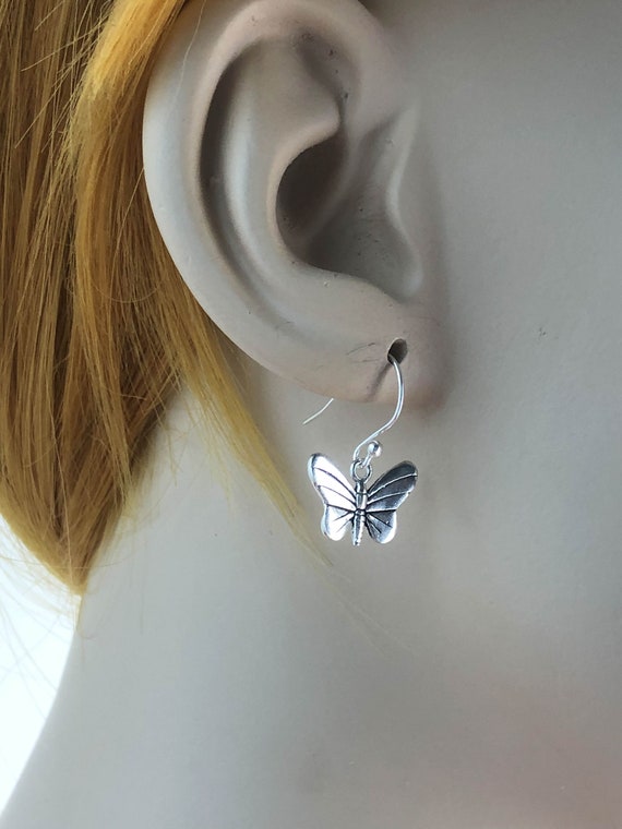 Orecchini In Argento Sterling 925 A Forma Di Farfalla – Con Chiusura E Confezione Regalo - 4