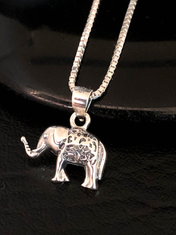 tiny elephant necklace