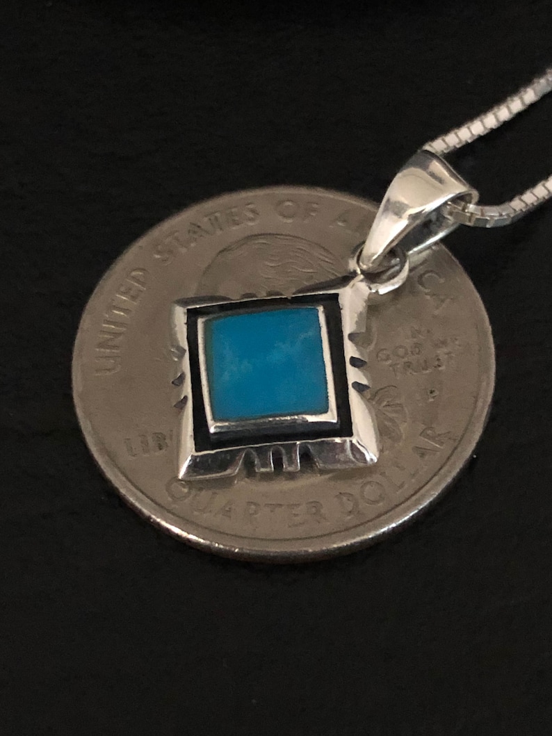 Sterling Silver Turquoise Pendant December Birthstone Jewelry Natural Gemstone Jewelry Genuine Turquoise Necklace Gift For Girlfriend