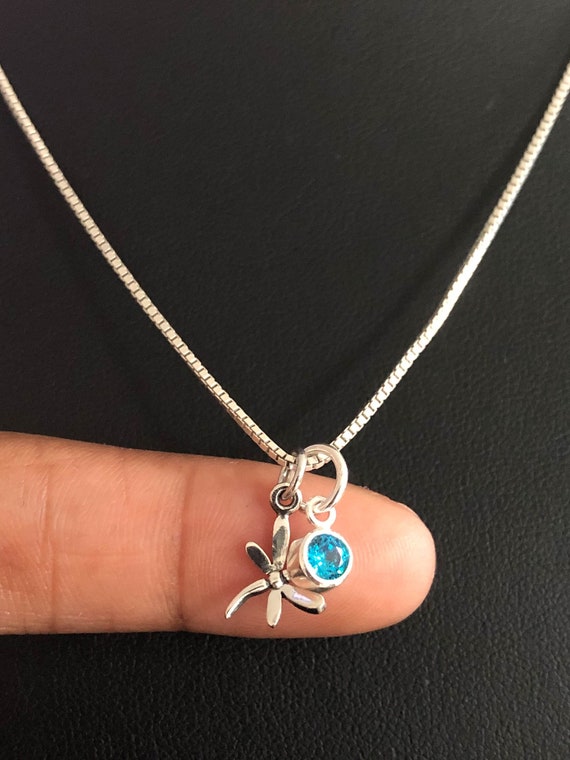 Ciondolo a forma di libellula in argento sterling fatto a mano, DY1-SP - Italia