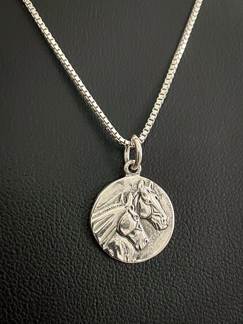 Horse Necklace Sterling Silver Horse Pendant Horse Charm Etsy