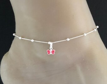 Tobilleras finas con mariposa - Colección Nueva 2026