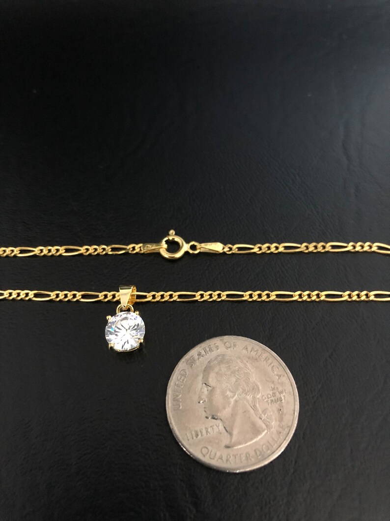 CZ Figaro Anklet Gold Figaro Chain Anklet Bracelet Gold Etsy