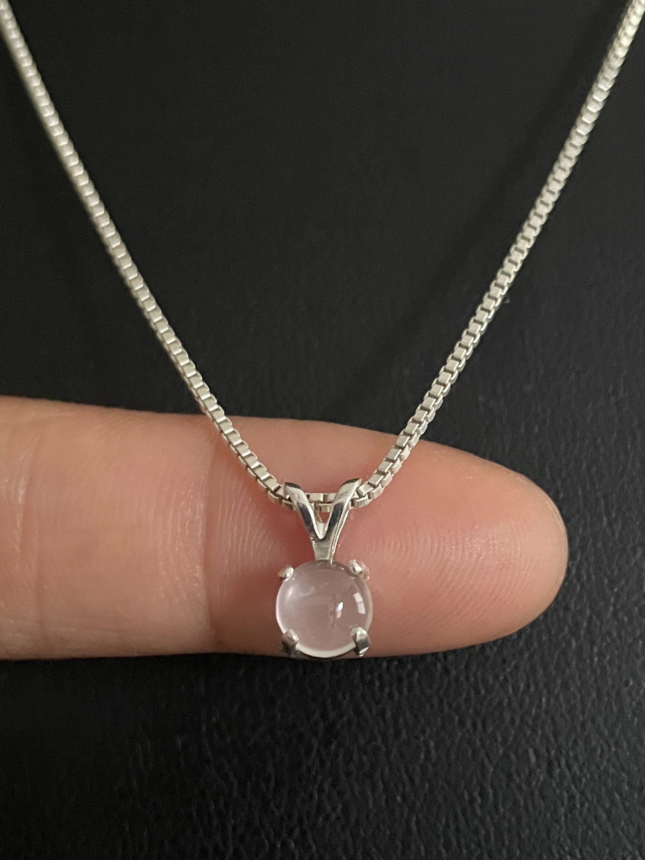 Rose Quartz Necklace, Genuine Rose Quartz Pendant, Sterling Silver Rose Quartz Necklace, Natural Gemstone Necklace, Natural Gemstone Jewelry