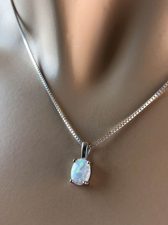White fire opal best sale necklace