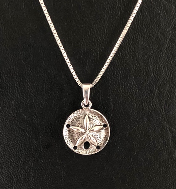 Sand Dollar Necklace Sterling Silver 