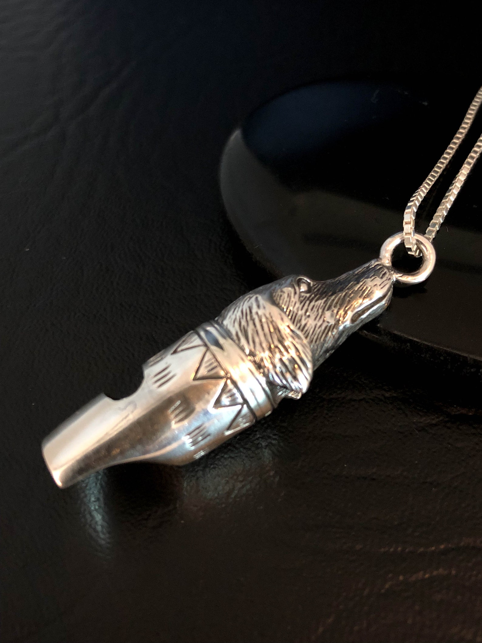 Dog Whistle Necklace Sterling Silver Dog Whistle Necklace Etsy