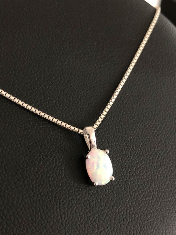 White fire opal necklace clearance