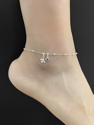 Bracelet De Cheville Argent 925 - Trèfle Creux - Chaîne Ajustable - Bijou Femme Fille - Cadeau Saint-Valentin Noël