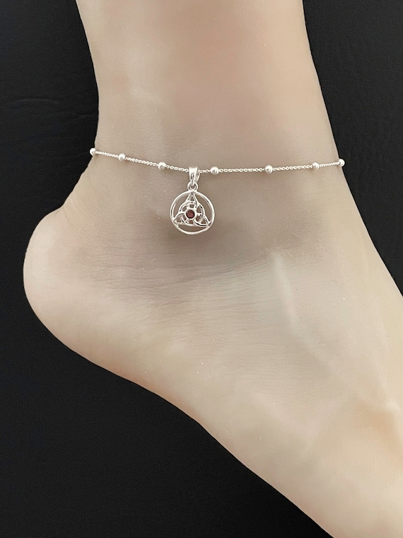 Garnet best sale ankle bracelet