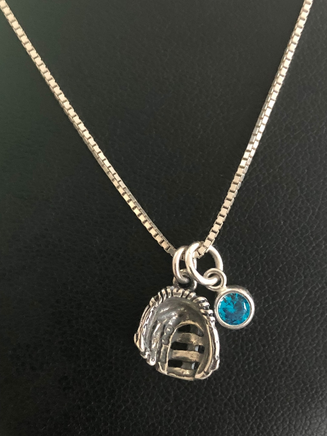 Baseball Glove Necklace Sterling Silver Baseball Glove Etsy