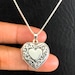Victorian Heart Locket Necklace, Sterling Silver Locket Pendant, Heart Locket Necklace, Photo Locket Jewelry, Anniversary Gift for Her